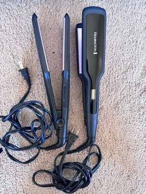 Remington Black & Lavender Ceramic Hair Straighteners Duo